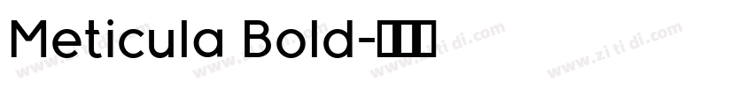 Meticula Bold字体转换